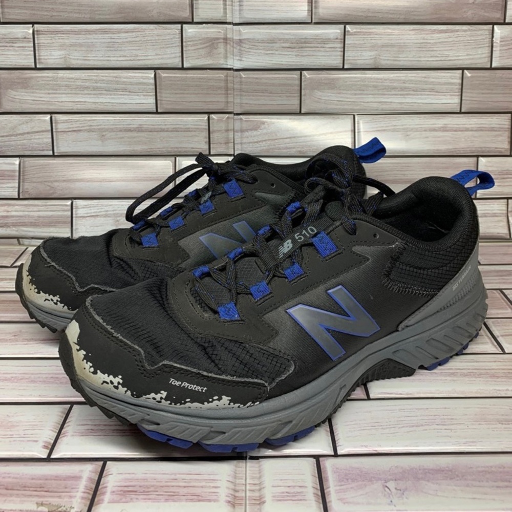 NEW BALANCE 510 Blue Gray All Terrain Hiking Run Trail Toe Protect Shoes Size 11
